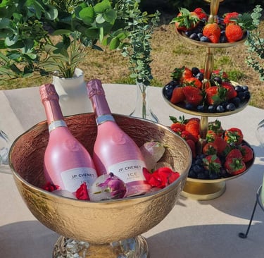 šampano staliukai Vilniuje