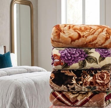 Wholesale bulk mink blankets in single and double bed sizes supplied by Rgl Textile Corp Jaipur