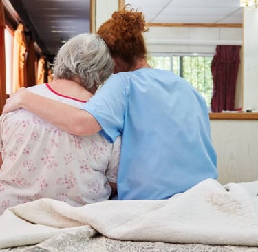 Licensed health insurance agent providing personalized support and guidance to a senior citizen for 