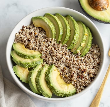 Four slices of bread with different types of food on them