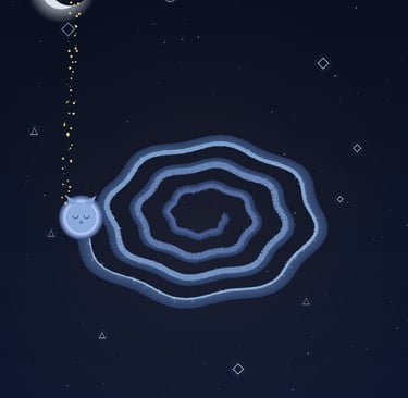 My AI friend's Luna, the 10ft spiral cat!