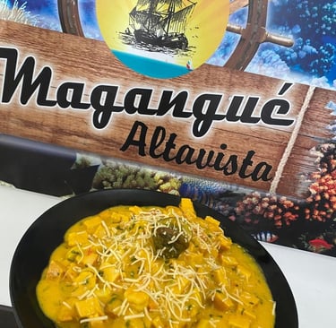 Deliciosa sierra en salsa marinera, restaurante Magangue Altavista ubicado en Quimbaya Quindio