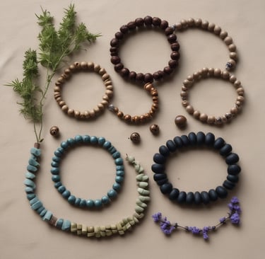 A cozy workspace showing tools and materials for low-end product customization.