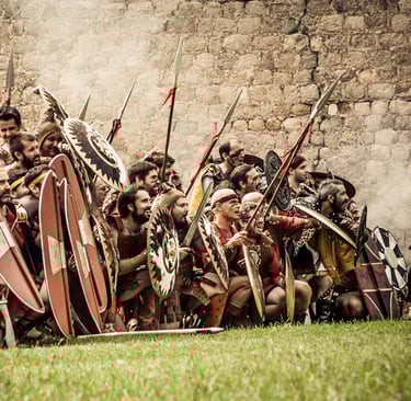 Reenactment of the Roman conquest of the city, as part of the "Carthaginians and Romans" festival, h
