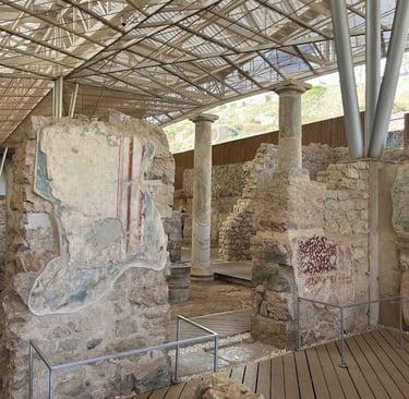 Interior of the Museum of the Roman Forum of Cartagena, which is part of the largest urban archaeolo