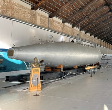 The so-called Peral Submarine was invented by the Cartagena engineer Isaac Peral in 1888 and is cons