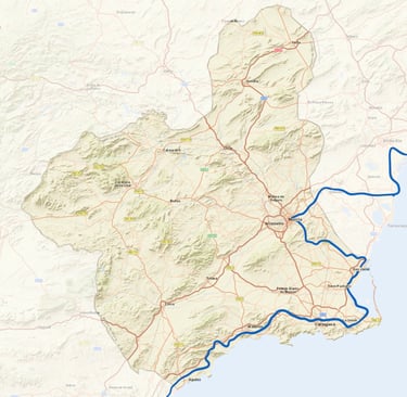 EuroVelo 8 – Mediterranean Route murcia map