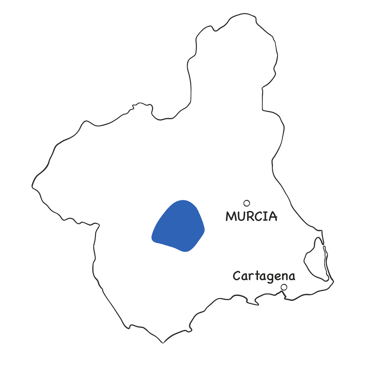 Location of Sierra Espuña in the Region of Murcia