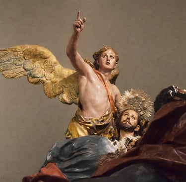 Detail of the Prayer in the Garden, one of the Holy Week "pasos"  -floats- created by Salzillo. Salz