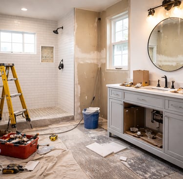 the middle of a bathroom renovation