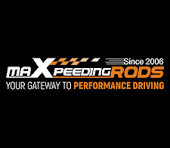 MaXpeedingRods logo featuring high-performance auto parts and racing engine components since 2006.