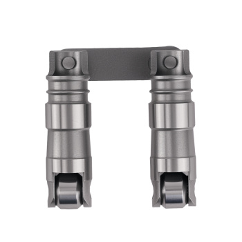 A pair of high-performance hydraulic roller lifters with link bar for automotive engine valve trains.