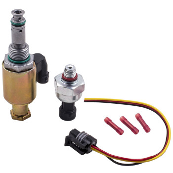 Diesel injection pressure regulator IPR valve kit with ICP sensor and wiring harness connector.