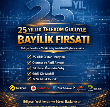 “25 yıllık deneyimle iş ortaklığı ve bayilik fırsatı sunan Oratis Telekom tanıtım görseli.”