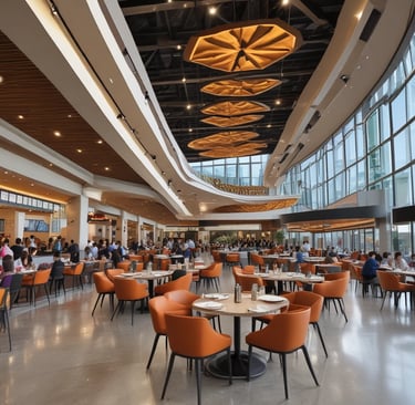 Bright and spacious office space with sleek desks and natural light.