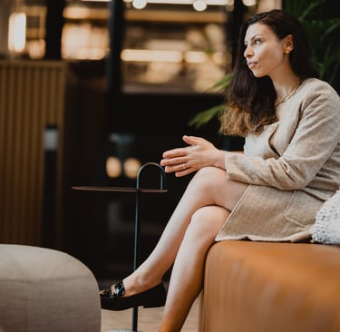 Calm, confident leader presenting in boardroom—speak with authority program