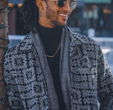 Man wearing prescription sunglasses