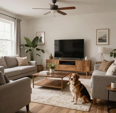 Bright living room with modern inventory