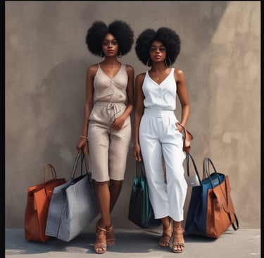 A slow-motion video still of a woman twirling, her flowing dress, sandals, and bag catching the breeze.