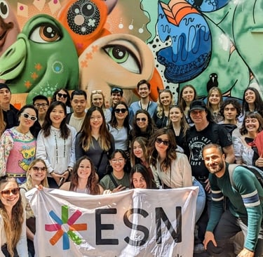 Erasmus students on street art tour in Hamburg, Internationale Studenten auf alternativem Street Art Rundgang mit ESN Gruppe