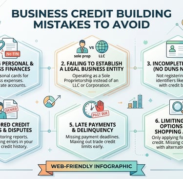 business credit building mistakes