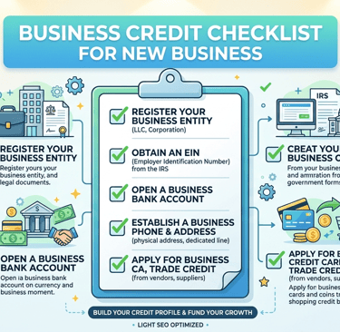 Business Credit Checklist for New Business