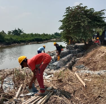Pekerjaan Bronjong kali cilemah Abang kabupaten Bekasi
