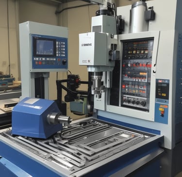 CNC-Fräsmaschine bei der präzisen Metallbearbeitung in der industriellen Fertigung