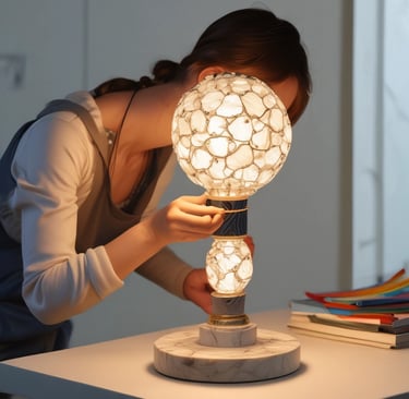 Snapshot of a lively group during a workshop session, focused on assembling their kits.