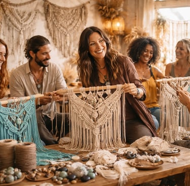 taller de macramé en Ciudad de México para aprender y crear artesanal con técnicas profesionales y materiales naturales
