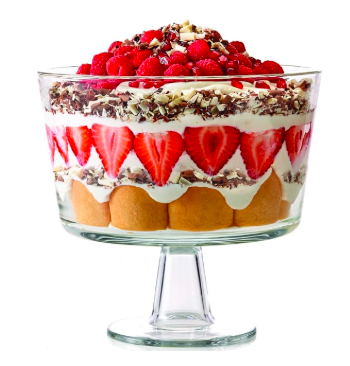 This trifle bowl is perfect for any special occasion or just for everyday use.