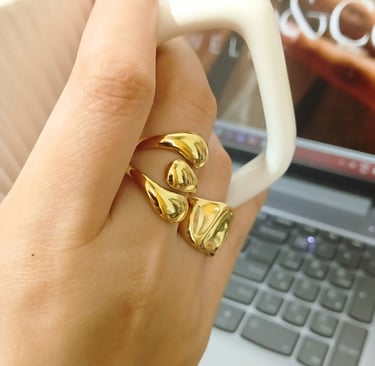 gold plated statement rings