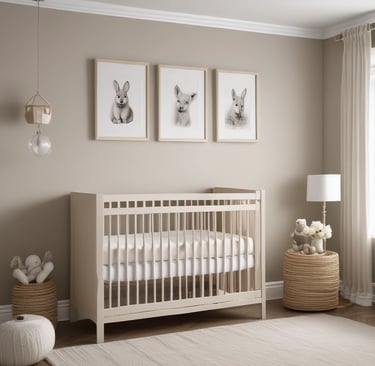 Children's playroom with toy train and storage