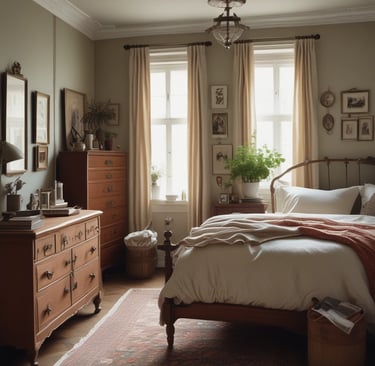 Mushroom-shaped lamp on a table with books