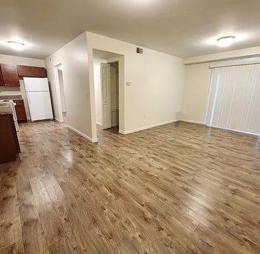 2 bedroom living room dining room kitchen