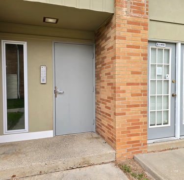 Our Rental Office is next to the second entrance to B-Building - 4820 Lee Rd.