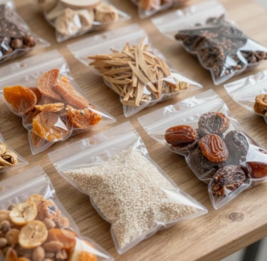 Close-up of a Bento grid section highlighting different sized rectangles with vivid pictures.