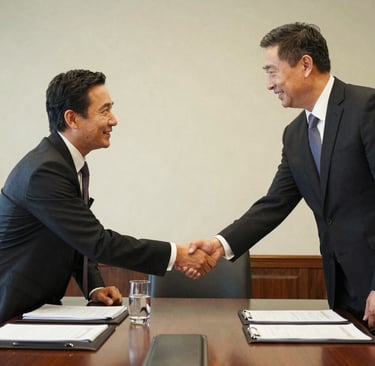 Hands exchanging keys in front of a modern Pune apartment, representing property handover.