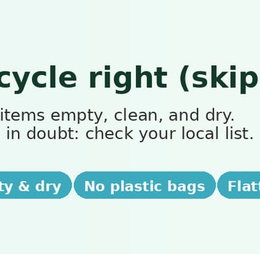 Recycle Right, Scout Tip