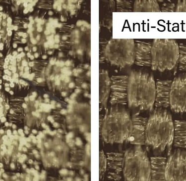 anti static textile with conductive yarn structure for static electricity control