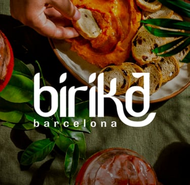 "Diseño de identidad visual y logotipo tipográfico para el bistró contemporáneo Birika."