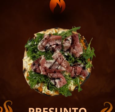 Pizza de Presunto artesanal da Pizzaria Caraíva no Prior Velho, Lisboa