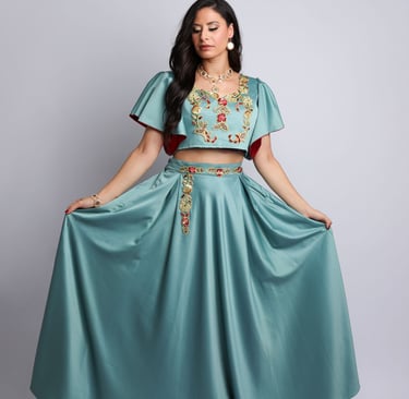 fouta w blouza, ensemble de cérémonie traditionnelle culture tunisienne