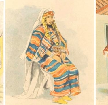 représentation illustrée d'Hassara traditionnelle de djerba, culture et identité tunisienne