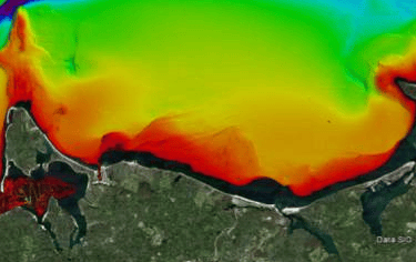 Google maps overlay images after scanning the seafloor in your requested area