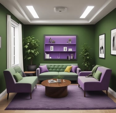 Calm, modern, private sanctuary for grounded healing and purposeful growth.