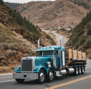 A convoy of mixed trucks including flatbed, reefer, and dry van on the move.
