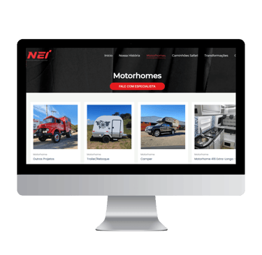 Site Nei Motorhomes | Plurie Comunicação | Agência de Publicidade, Marketing e Gestão 