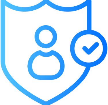 Shield with person and checkmark icon representing user authorization and security verification