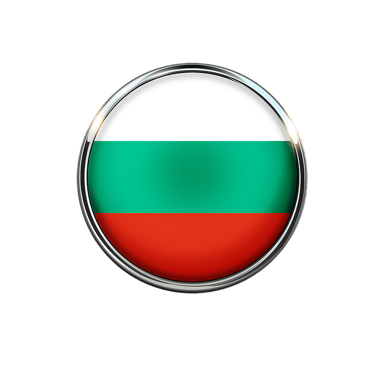 Bulgaria Flag in a 3D button